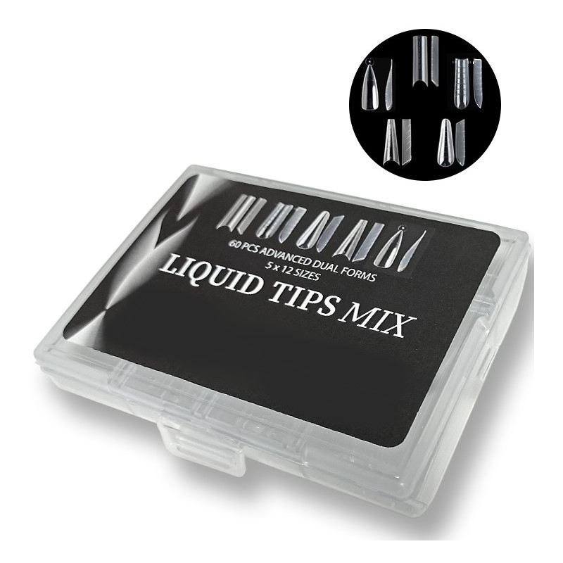 Tipsuri Reutilizabile Smart Forms Liquid Tips ,Set 60 buc, 12 Marimi, Tip Mix - 1