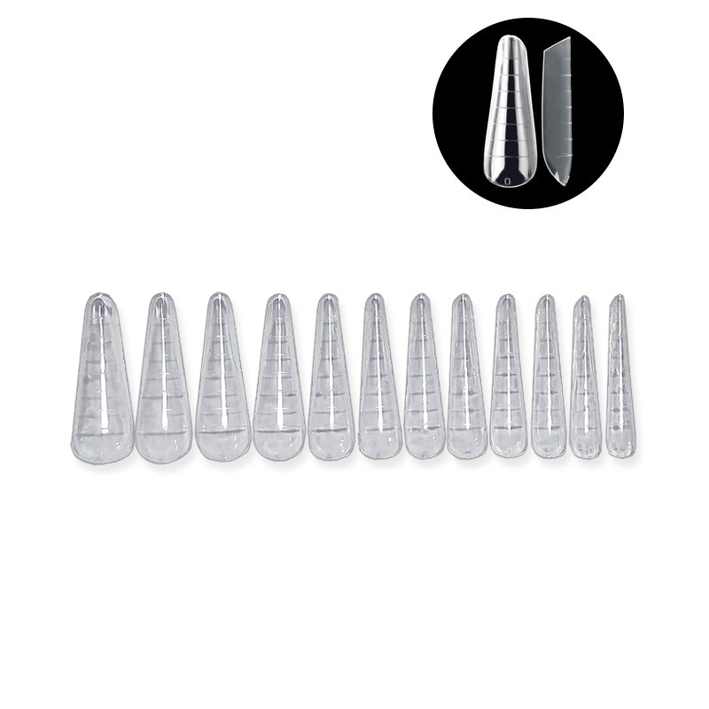 Liquid Tips Set 12 Buc ,12 Marimi Reutilizabile, Tip Migdala Ruseasca sau Balerina - 1