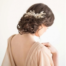 Accesoriu Mireasa Gold Floral Pearls 2 Buc - 3