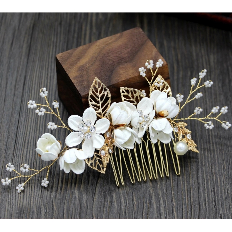 Accesoriu Mireasa Rhinestone Flower Pearl - 1