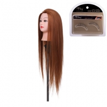 Cap Papusa Coafat  Saten Sintetic 50 cm, H1-2B + Suport Prindere - 1