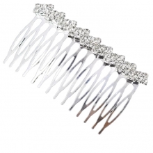 Accesoriu de Par pentru Mireasa Pieptan cu Cristale Floria - 1