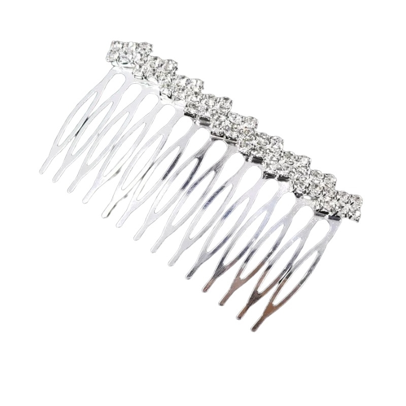 Accesoriu de Par pentru Mireasa Pieptan cu Cristale Floria - 1