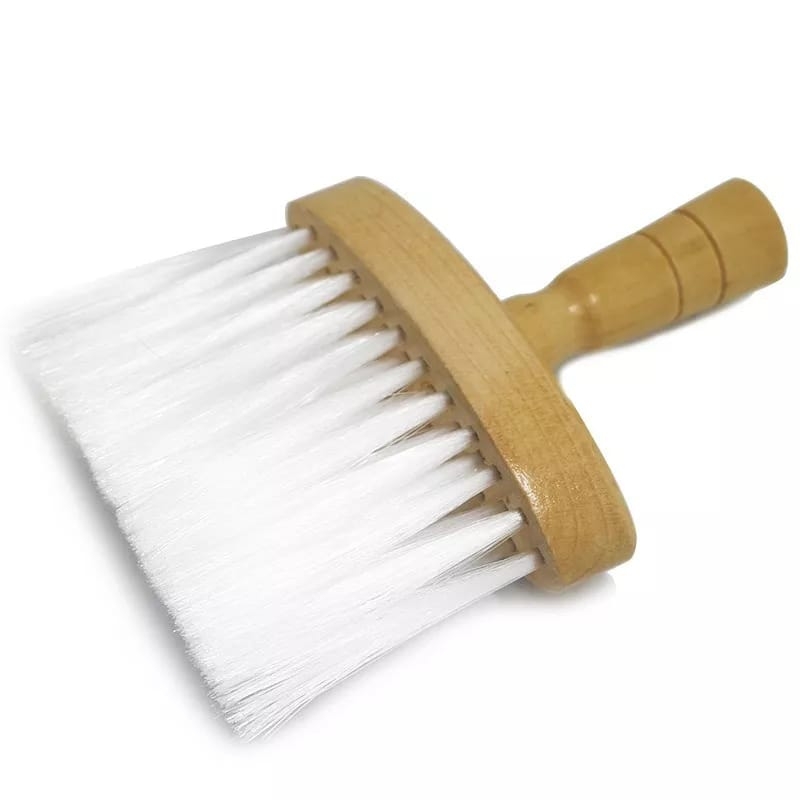 Pamatuf Frizerie cu Maner de Lemn White Brush - 1
