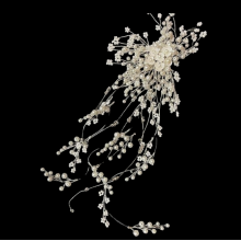 Accesoriu de Par, Modelator, cu Perle si Flori - 1