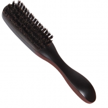 Perie Fade cu Maner de Lemn Full Black - 1