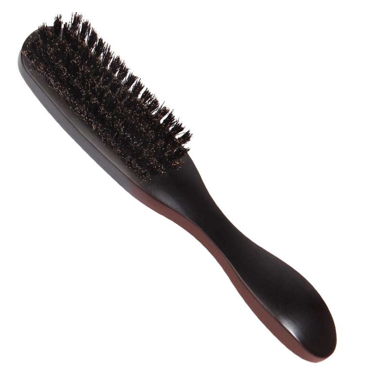 Perie Fade cu Maner de Lemn Full Black - 1