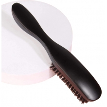 Perie Fade cu Maner de Lemn Full Black - 1