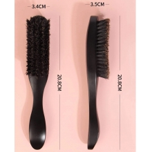 Perie Fade cu Maner de Lemn Full Black - 3