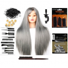 Set Kit Coafor pentru Exersat Impletituri Irene, Perie de Tapat, Ace de Coc, Set 10 Piepteni - 1