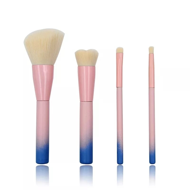 Set 4 Pensule Profesionale pentru Make-up cu Peri Moi - Rose - 1