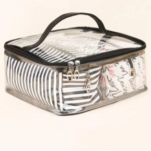 Portfard Cosmetic Black Stripes Black, 3 Piese - 3