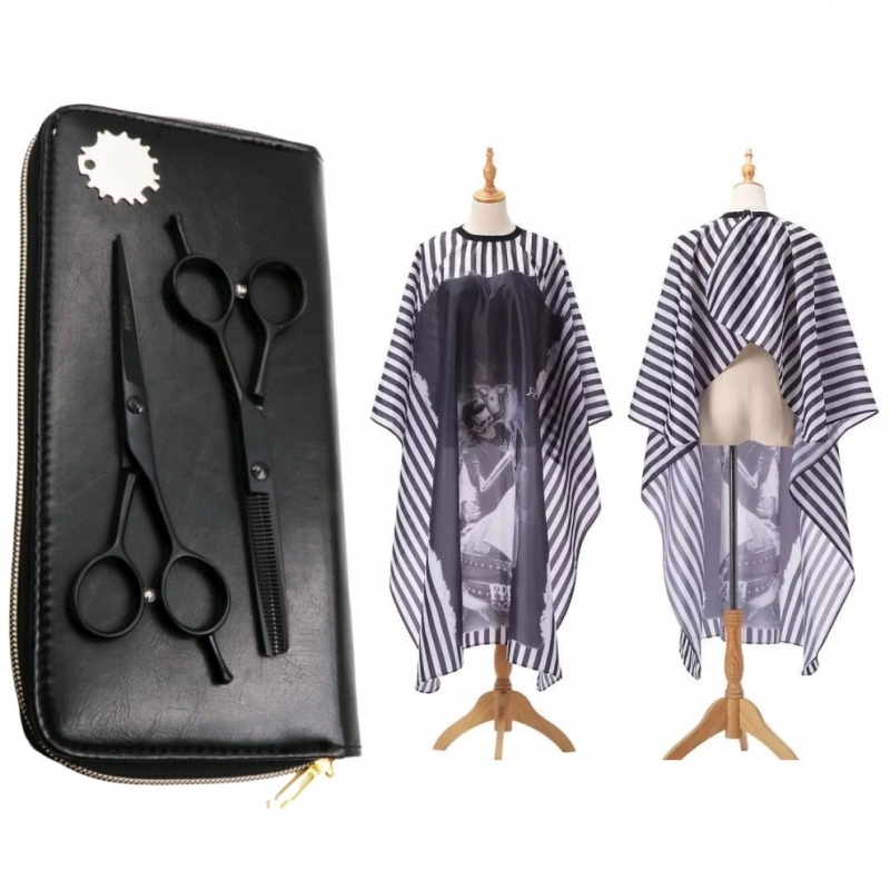 Set Foarfece de Tuns si Filat Profesionale, Sasa YTT-6.0 + Cadou Manta Tuns Barber - 1