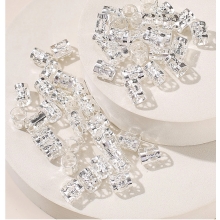 Set 50 Accesorii tip Inel pentru Codite Hollow,Box Braids, Argintii - 1