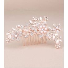 Accesoriu de Par Stil Pieptene Rose Pearl Decor - 1