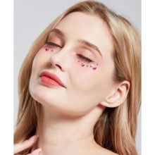 Strasuri Autoadezive Pink Heart pentru Par si Make-up - 3