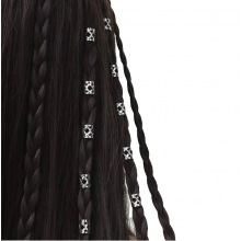 Accesorii pentru Codite Afro, Box Braids, Set 60 Argintii - 1