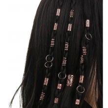 Accesorii pentru Codite Afro, Box Braids, Set 85 de Bucati Rose Gold - 1