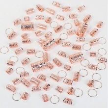 Accesorii pentru Codite Afro, Box Braids, Set 85 de Bucati Rose Gold - 3