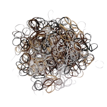 Elastice de Par Set 500 buc - Maro, Negre si Albe - 1
