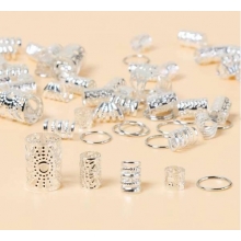 Accesorii Inel pentru Codite Afro, Box Braids, Set 85 Inele Argintii - 4