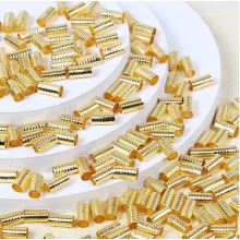 Accesorii pentru Codite Afro/Box Braids Gold Sand, Set 120 Inele Aurii - 1