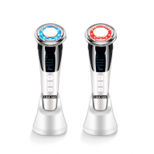 Aparat Facial Lila Care EMS Masaj Facial Cald si Rece Anti-Imbatranire, Anti-Rid Alb 103 Vibratie Sonica de 8000RPM Alb-Negru - 