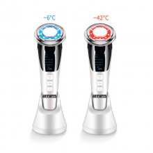 Aparat Facial Lila Care EMS Masaj Facial Cald si Rece Anti-Imbatranire, Anti-Rid Alb 103 Vibratie Sonica de 8000RPM Alb-Negru - 