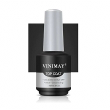 Top Coat Soak-Off cu Cristiale si Efect de Oglinda, Vinimay Disco, 15 ml - 3