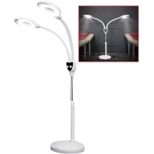 Lampa LED Salon - Dubla, 2 Dioptrii de Marire x8, Reglaje individuale pe Intensitate - 1