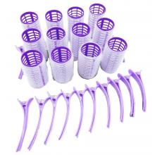 Set Bigudiuri cu Arici, Autoadezive, 3 cm Diametru si Clipsuri, 12 Bucati - 1