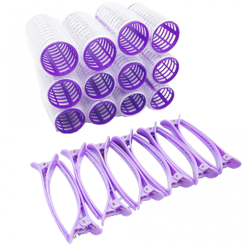 Set Bigudiuri cu Arici, Autoadezive, 3 cm Diametru si Clipsuri, 12 Bucati - 1