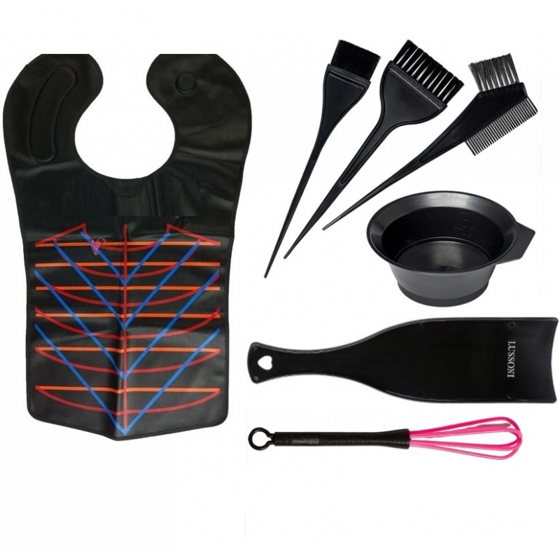 Set Kit pentru Vopsit cu Paleta Paleta Balayage Lussoni, Pelerina pentru Vopsit - 1