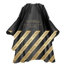 Pelerina Coafor/Frizerie - Negru/Gold ROVRA - 1