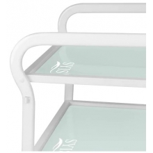 Ucenic Cosmetic cu 3 Sertare, Rafturi din Sticla 48 Cm