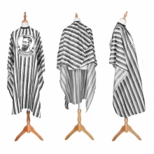 Set Frizerie Barbero cu Pelerina Tuns, Sort Complementar si Perie Fade Whal cu Maner din lemn