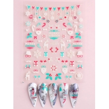 Stickere pentru Unghii Luminous Letter and Snowflake