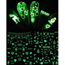 Stickere pentru Unghii Luminous Letter and Snowflake