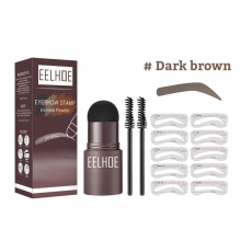 Stampila Sprancene 3 in 1, 5 Sabloane, 2 Periute Sprancene Dark Brown