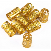 Set 120 Aceesorii tip Inel pentru Codite, Box Braids , Aurii