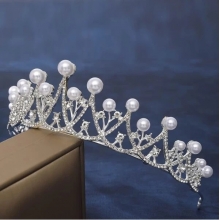 Diadema pentru Par Silver Pearl Glamorous