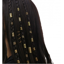 Accesorii pentru Codite Afro, Box Braids, Set 90 de Bucati, Aurii