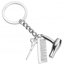 Breloc cu Ustensile de Frizerie Charm Keychain