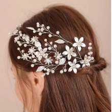 Accesoriu de Par Coronita Silver Flower Glamor
