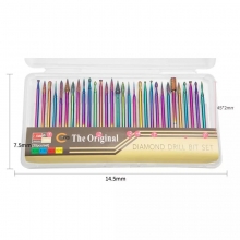 Set 30 Bituri (Capete) Freza Unghii Profesionale Rainbow