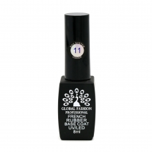 Rubber Base Coat French, Global Fashion, 8 ml,  11 Nude