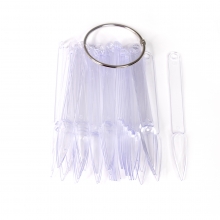 Unghii False pentru Exersat, pe Inel 50 buc, Ascutit, Clear