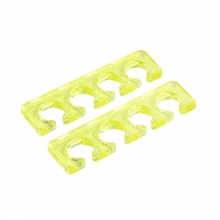 Set 2 Despartitor pentru Degete din Silicon, Global Fashion, Galben