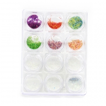 Decor Unghii, Paiete, Set 12 buc, Multicolor