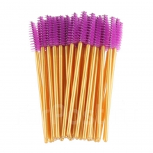 Perii pentru Extensii Gene, set 100 buc, Violet + Gold